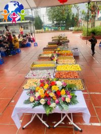Album tổ chức tiệc buffet cho trẻ mầm non tại trường mầm non Dân Hòa