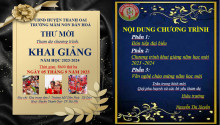 THƯ MỜI THAM DỰ CHƯƠNG TRÌNH KHAI GIẢNG NĂM HỌC 2023-2024